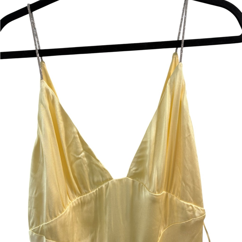 Bardot Capri Diamonte Slip Dress Canary Yellow - Picture 6 of 11